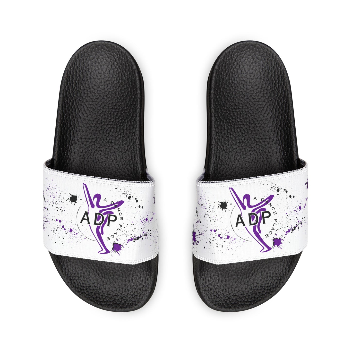 Youth ADP Slides - White with Splatter