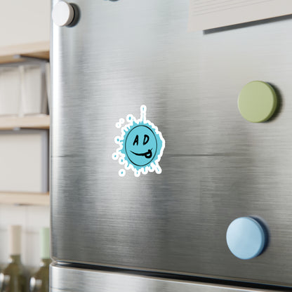 ADP Splatter Smiley Vinyl Decal TEAL