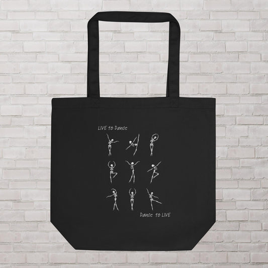 Live to Dance Skeleton Tote Bag